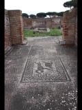 08465 ostia - regio v - insula iii - via della fortuna annonaria - caseggiato dei lottatori (v,iii,1) (haus der ringer) - zwischen zwei laeden der eingang - ri sueden - 01-2024.jpg